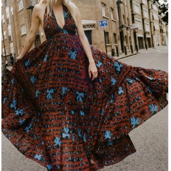 Free People Zandra Rhodes Super Nova Maxi Dress Size XS and S NWOT - Picture 1 of 15